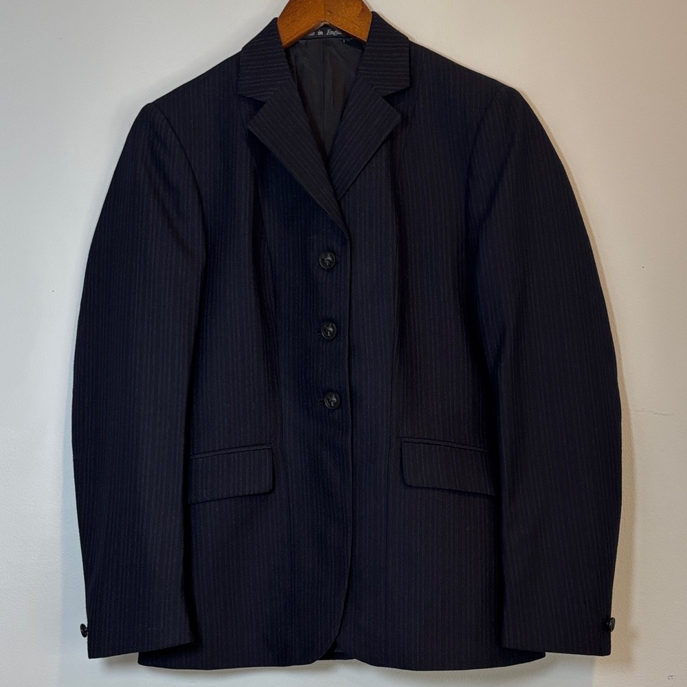 Heythrop Equestrian Navy Wool Jacket. Made in England. Size 12R